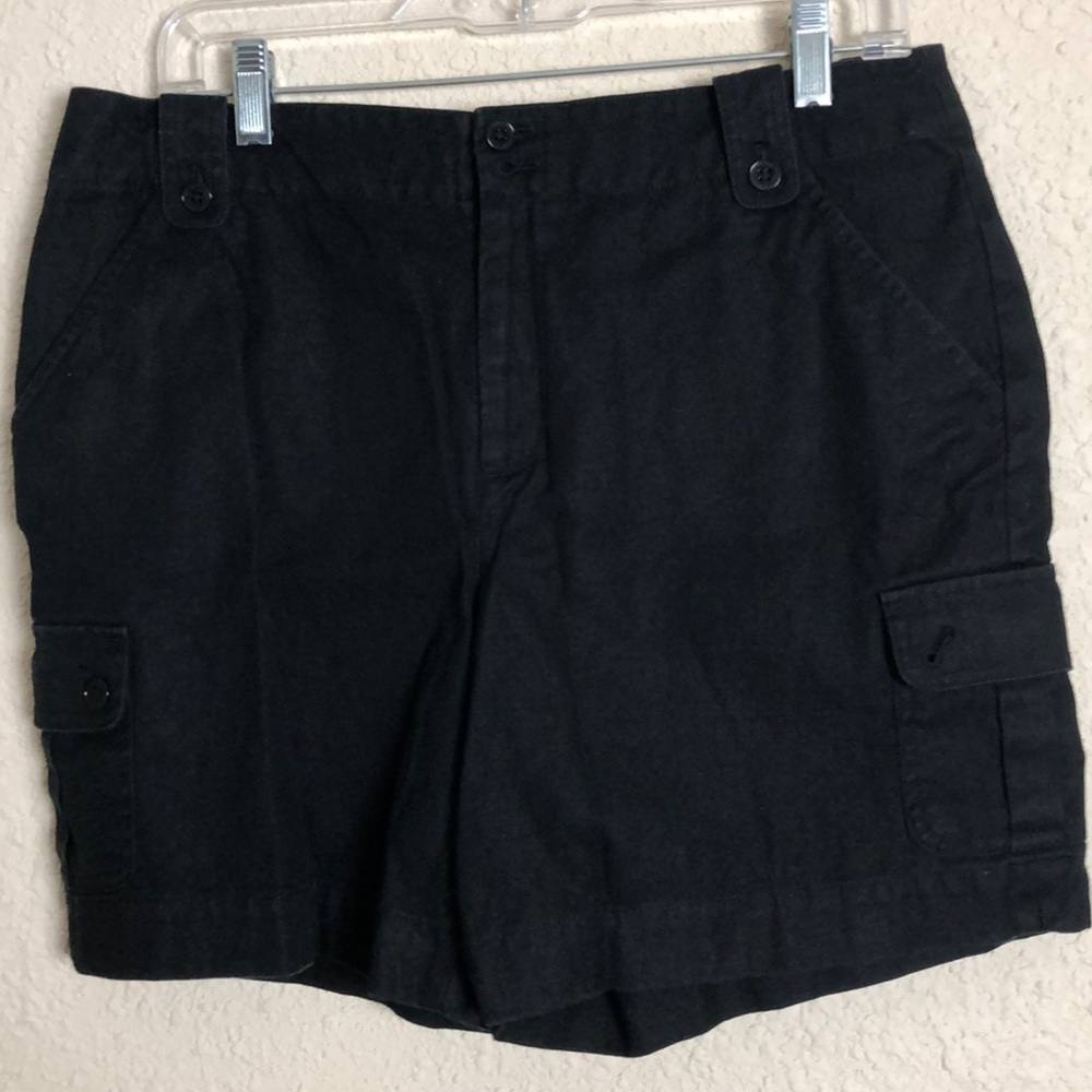 Lauren by Ralph Lauren black cargo shorts